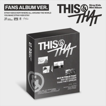 STRAY KIDS - [THIS & THAT] 10th Mini Album FANS ALBUM Version